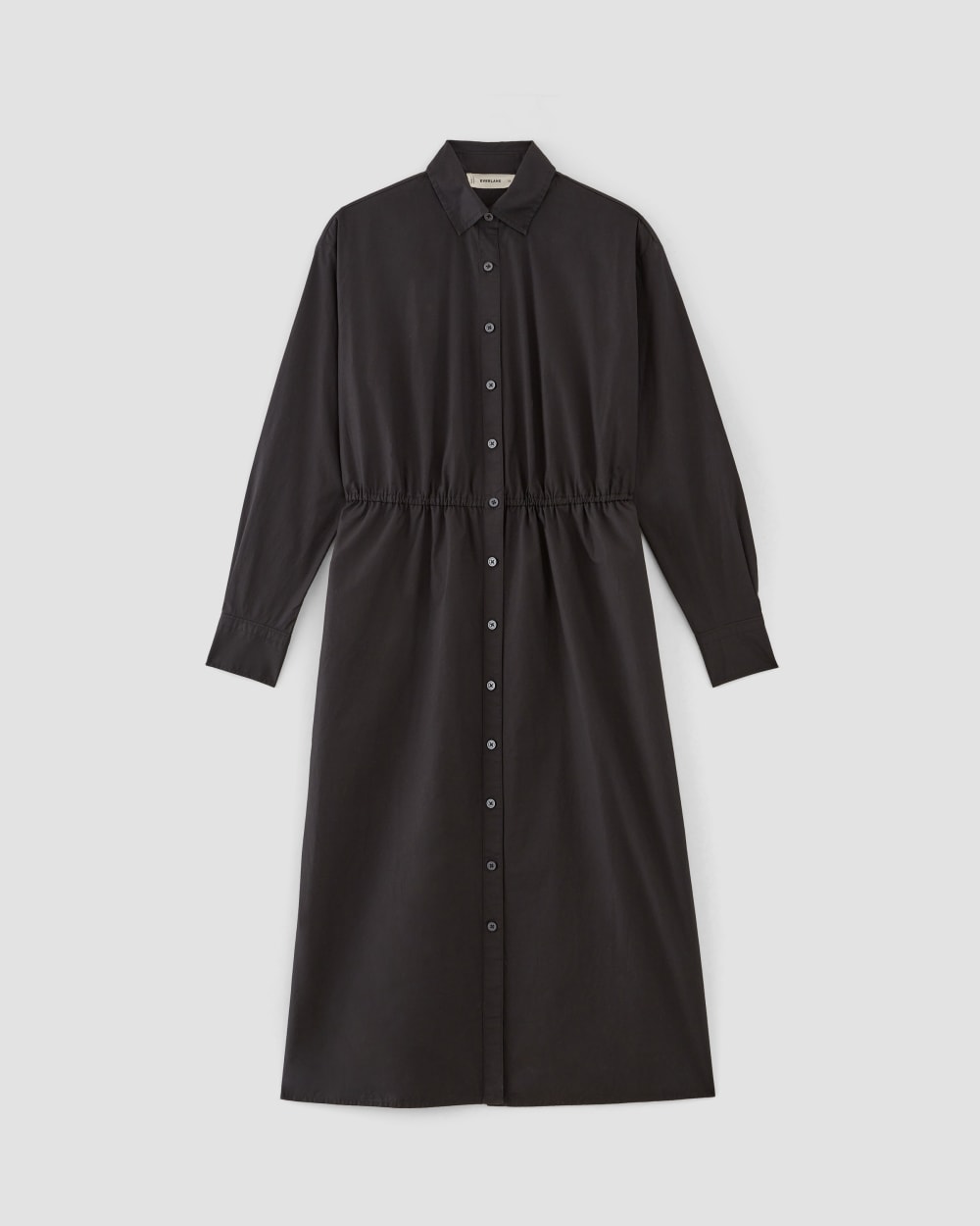 The Supima? Cotton Midi Shirt Dress | Black - Image 2