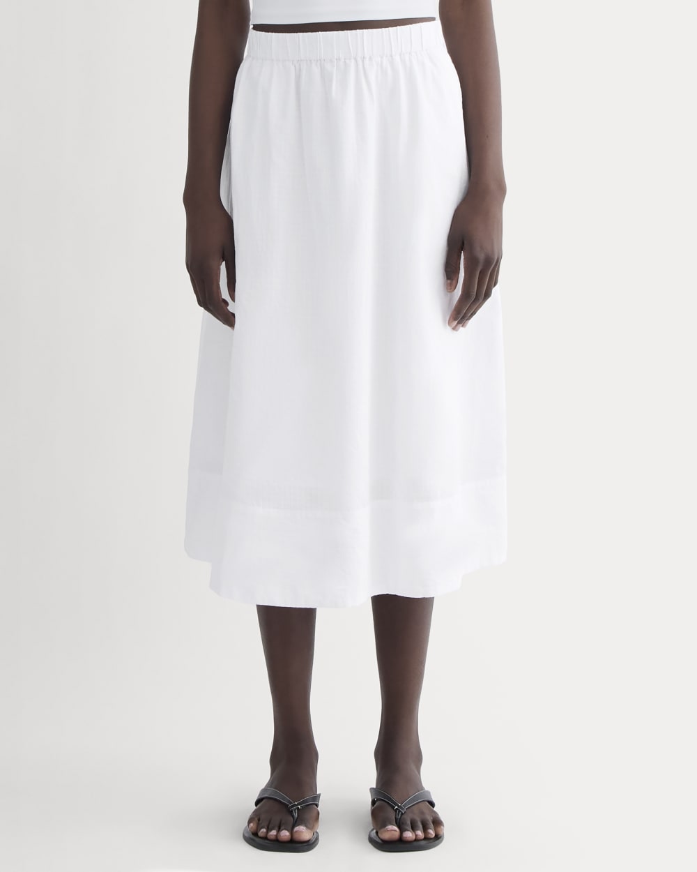 The Gauze Tiered Skirt | White - Image 3