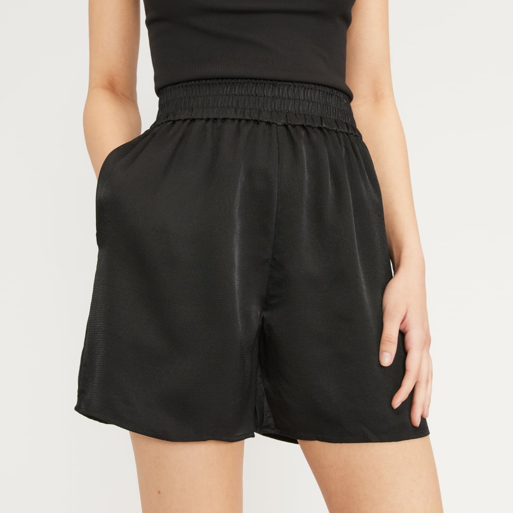 The Satin Pull-On Short | Black - Image 4