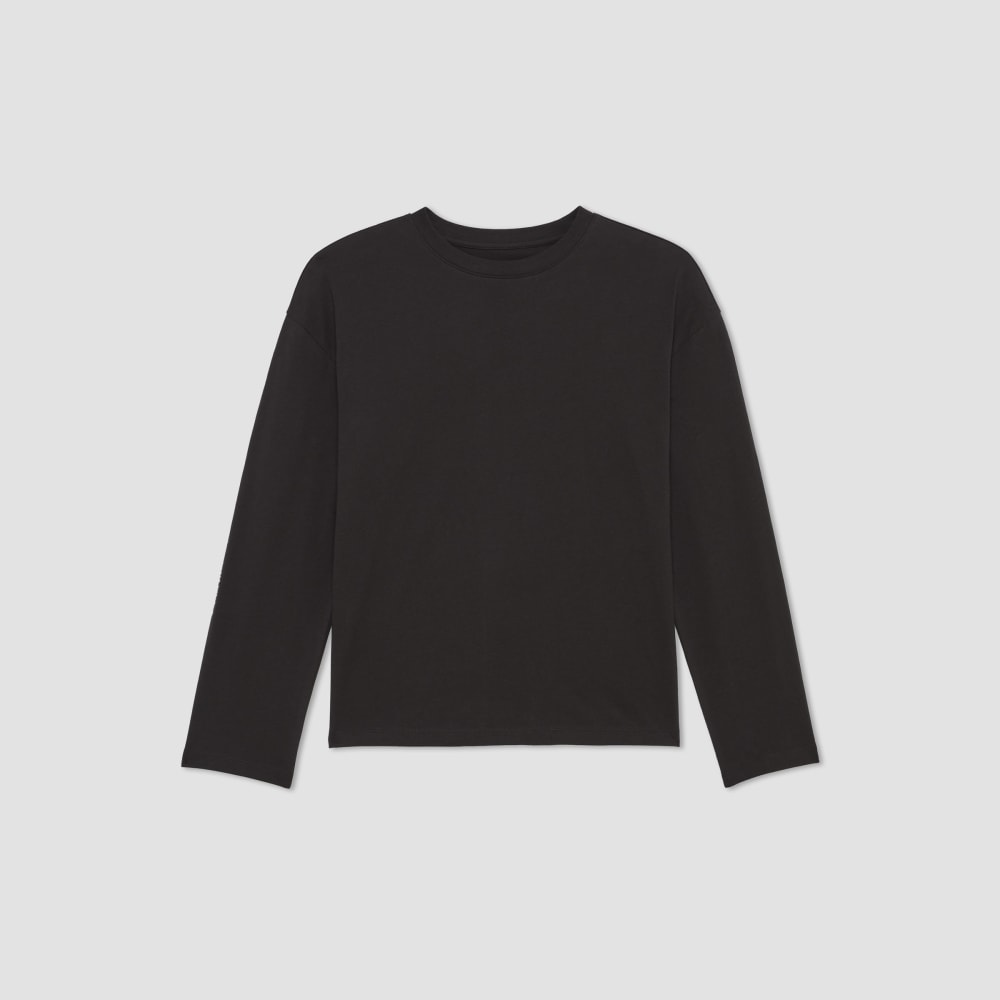 The Organic Cotton Relaxed Long Sleeve Tee | Vintage Black - Image 2