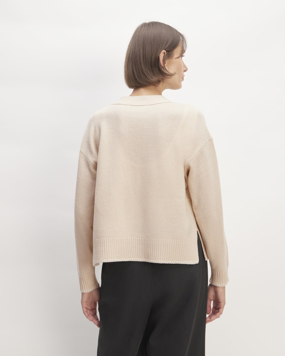 The Good Merino Wool Cardigan | Buttermilk / White - Image 6