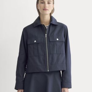 The Cropped Utility Jacket | Navy