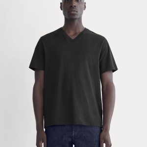The Essential Organic V-Neck Tee | Black
