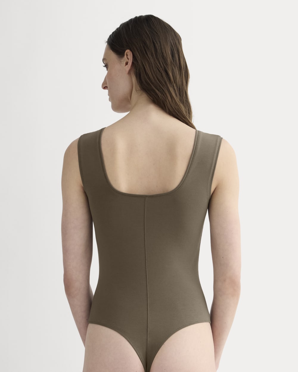 The Form Square-Neck Bodysuit | Deep Taupe - Image 9