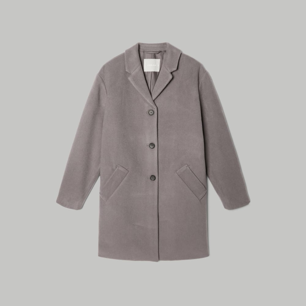 The Italian ReWool? Cocoon Coat | Taupe Grey - Image 2