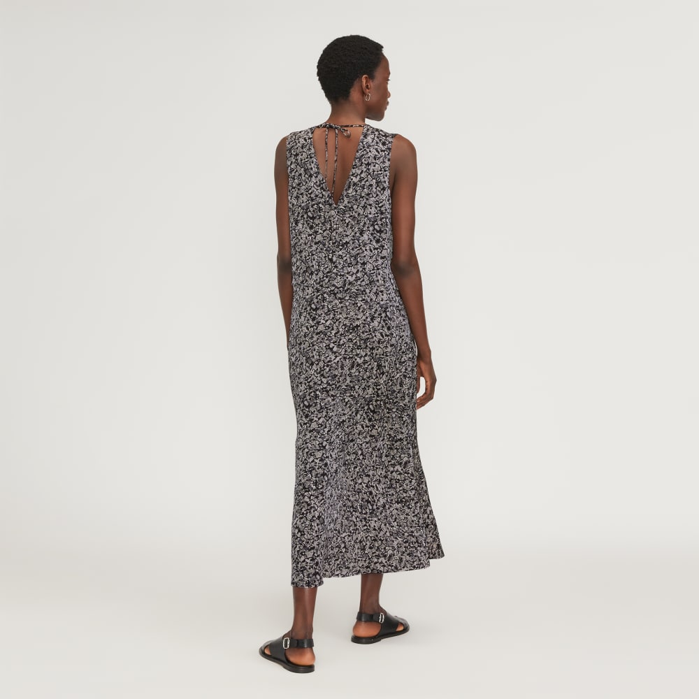 The Satin V-Neck Maxi Dress | Splatter - Image 4