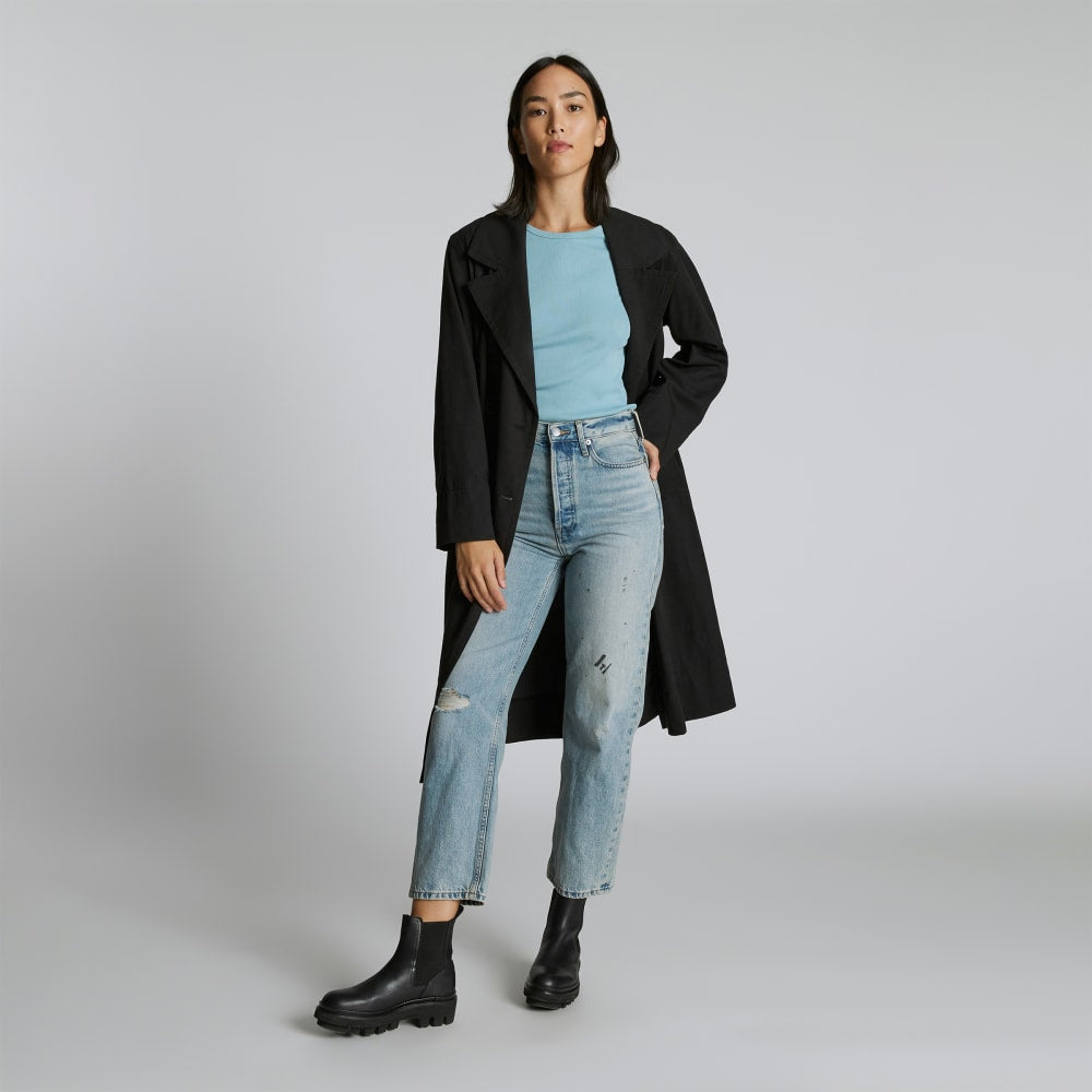 The Luxe Rib Long-Sleeve Crew | Blue Shadow - Image 5