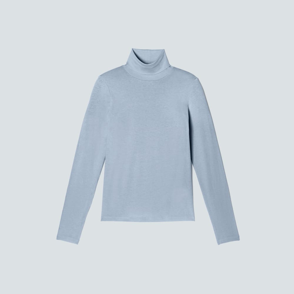 The Organic Cotton Turtleneck | Mist - Image 2