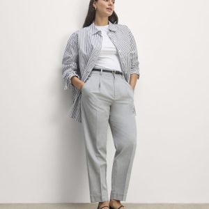 The Draper Tapered Pant in Buttersmooth | Heather Steel