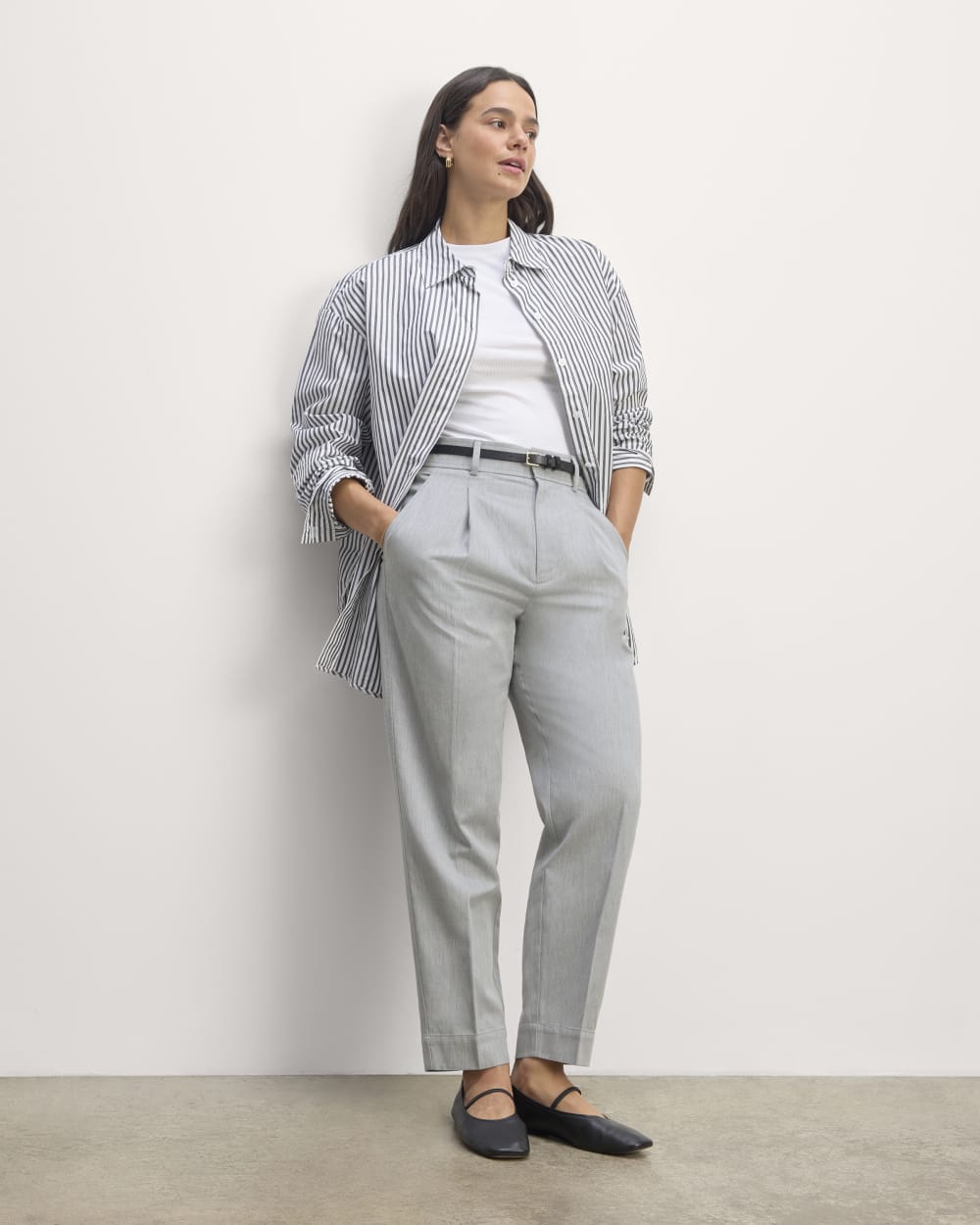 The Draper Tapered Pant in Buttersmooth | Heather Steel