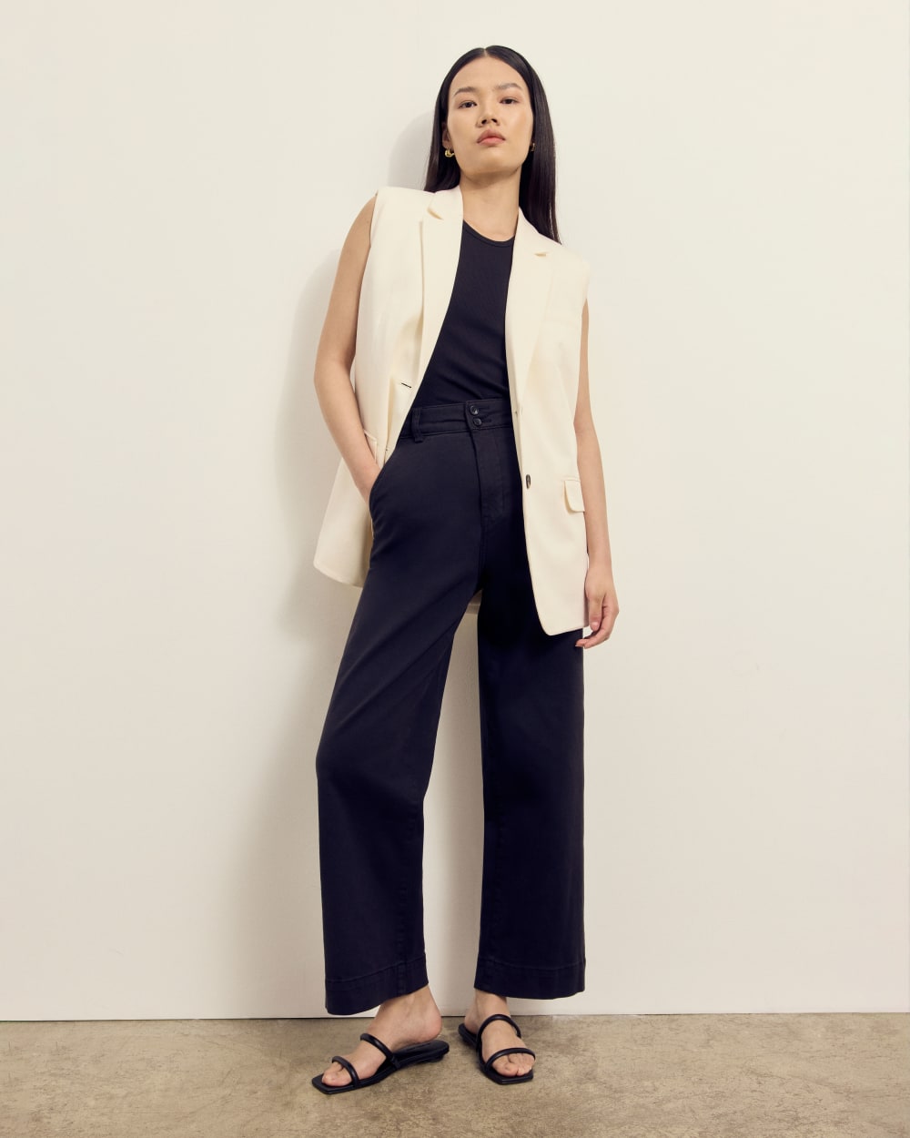 The Organic Wide-Leg Pant | Black - Image 7