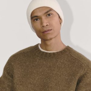The Cashmere Ribbed Beanie | Bone