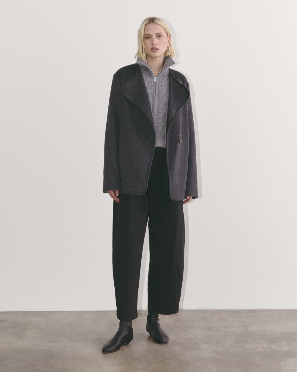 The October Coat | Dark Charcoal Melange - Image 6