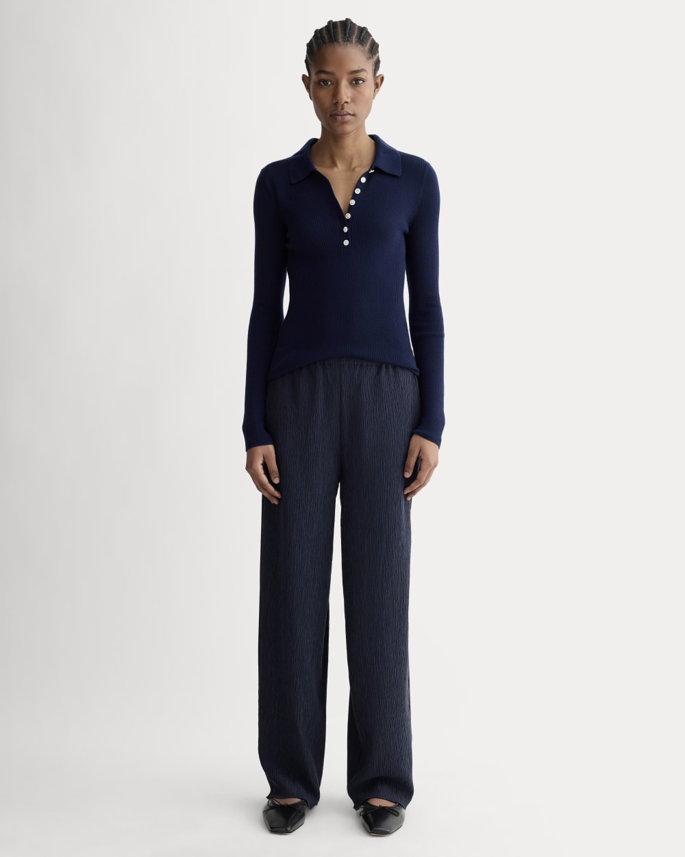 The Crinkle Pant | Navy