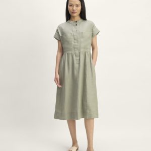 The Craft Dress in Linen | Sage Green