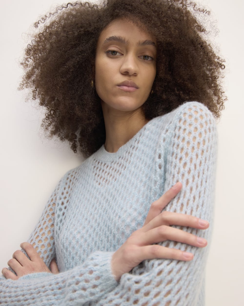 The Everlane x Marques' Almeida Alpaca Mesh Tunic | Mist - Image 5