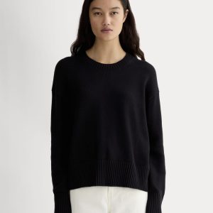 The Boxy Sweater in Everyday Cotton | Black