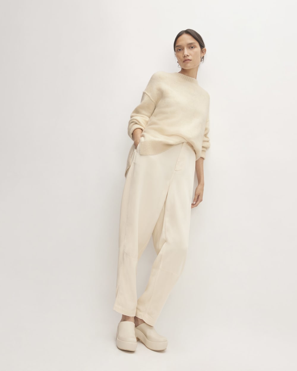 The Alpaca Polka Dot Oversized Crew | Snow / Canvas Polka Dot - Image 3