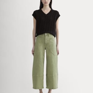 The Way-High® Gardener Cropped Jean | Oil Green