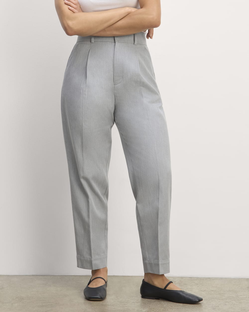 The Draper Tapered Pant in Buttersmooth | Heather Steel - Image 3