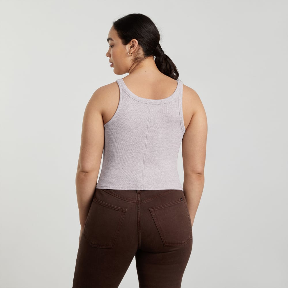 The Pima Micro-Rib Short Tank | Wisteria Grey - Image 3