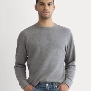 Thermal Crew in Cozy Waffle | Heathered Charcoal