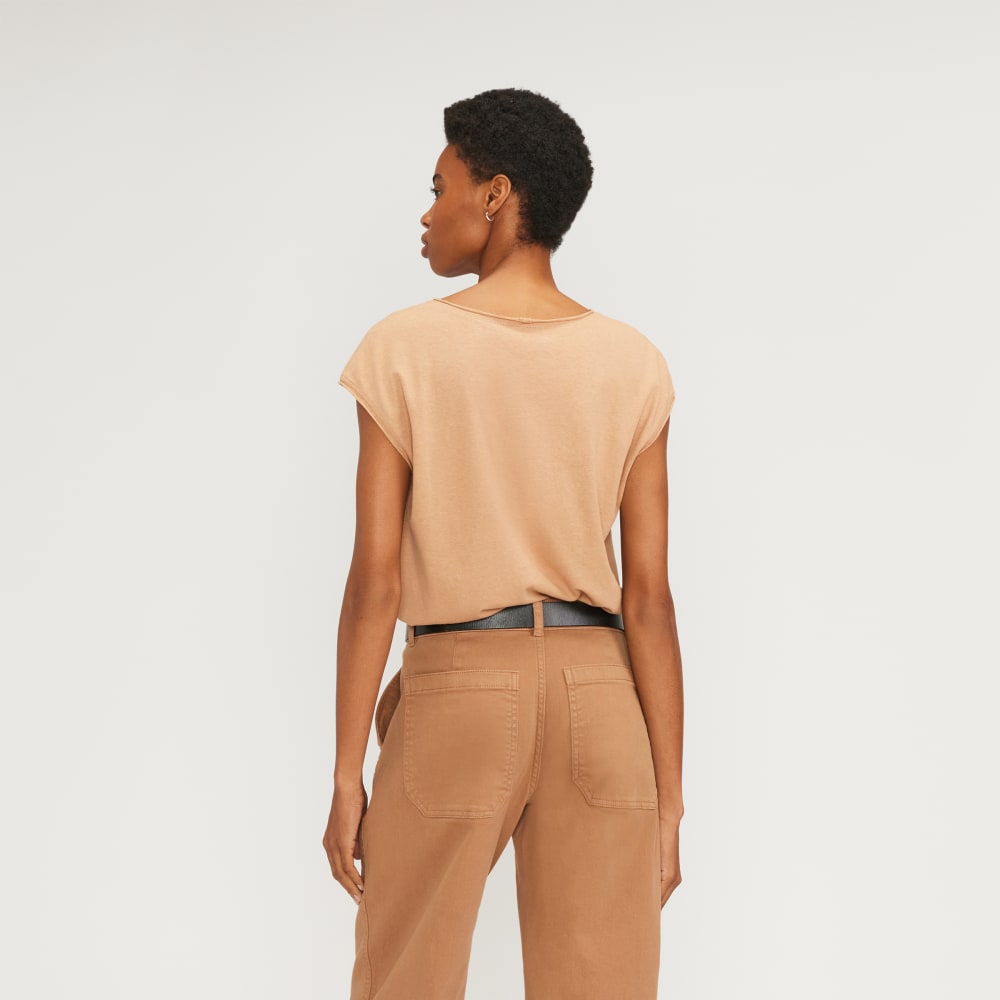 The Hemp Scoop-Neck Muscle Tee | Caramel - Image 3