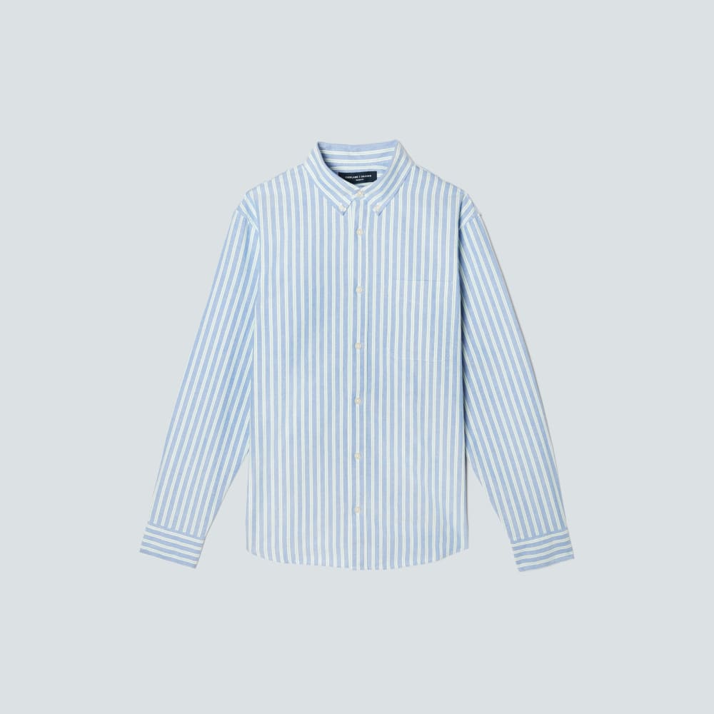 The Standard Fit Japanese Oxford Shirt | Uniform | Lapis Blue / Bright Jade / Optic White | Standard - Image 2