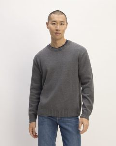 The Classic Sweater in Everyday Cotton | Heathered Charcoal