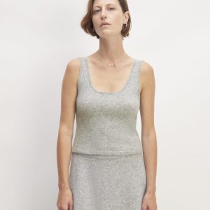 The Cozy-Stretch Tank | Heathered Grey