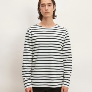 The Premium-Weight Long-Sleeve Mariner Tee |  Canvas / Black