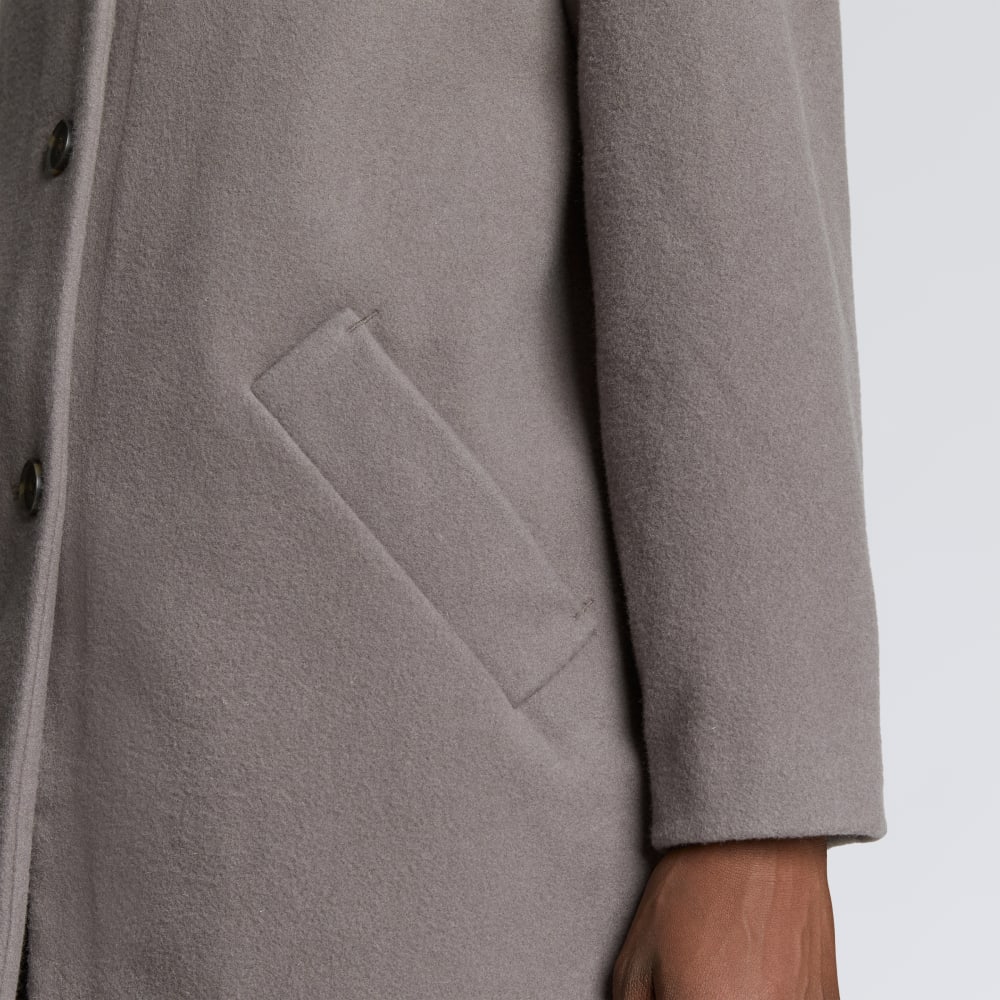 The Italian ReWool? Cocoon Coat | Taupe Grey - Image 5