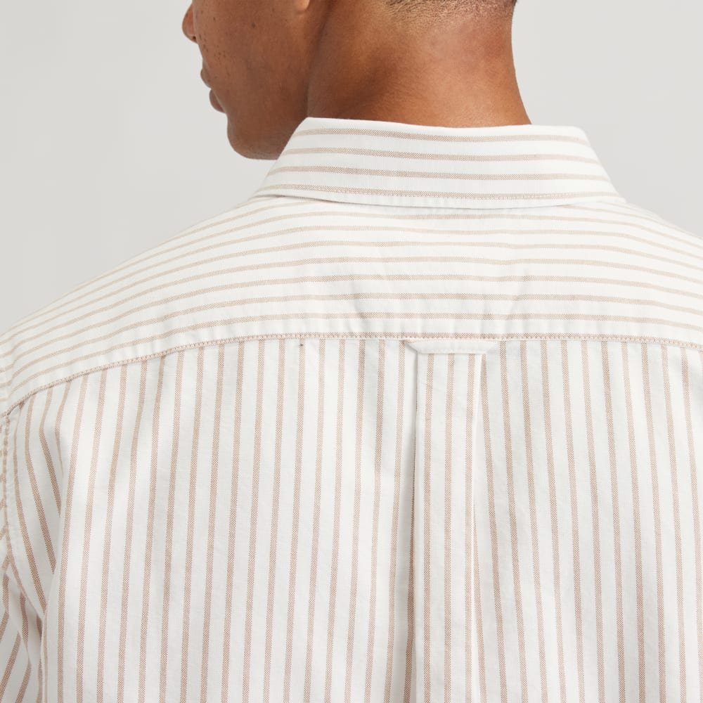 The Organic Short Sleeve Oxford Shirt | Sahara / Off-White - Image 5