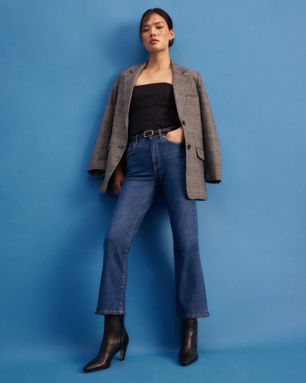 The Oversized Blazer in Wool | Glen Plaid - Image 8