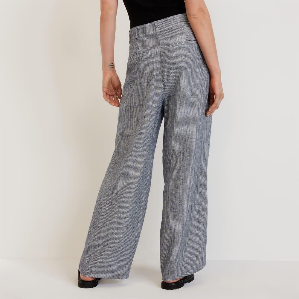 The Linen Way-High® Drape Pant | Canvas Tan / Navy - Image 3