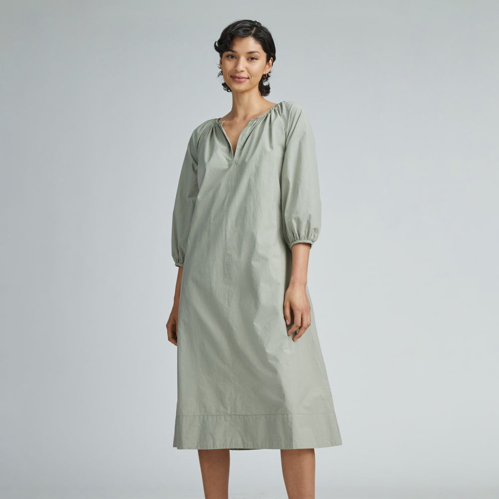 The Raglan Sleeve Poplin Dress | Seagrass - Image 6