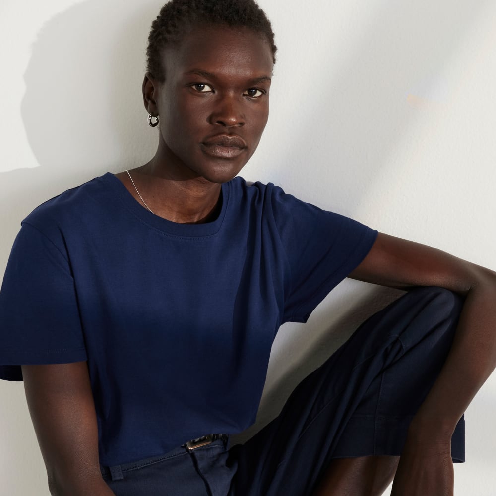 The Box-Cut Tee in Essential Cotton | Ocean Cavern | No Pocket - Image 5