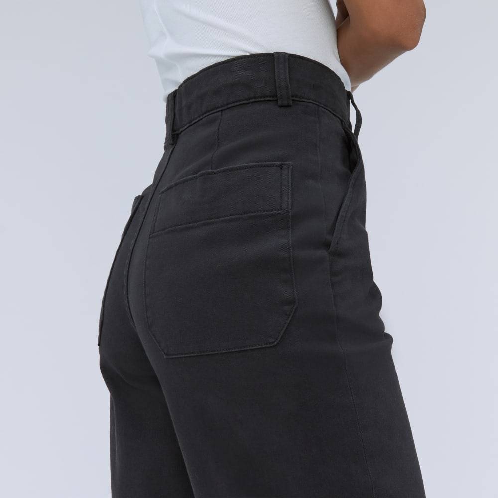 The Organic Wide-Leg Pant | Black - Image 6