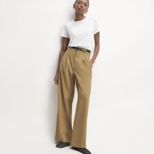 The Italian Wool Way-High® Drape Pant | Camel