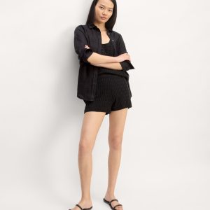 The Crochet Knit Short | Black