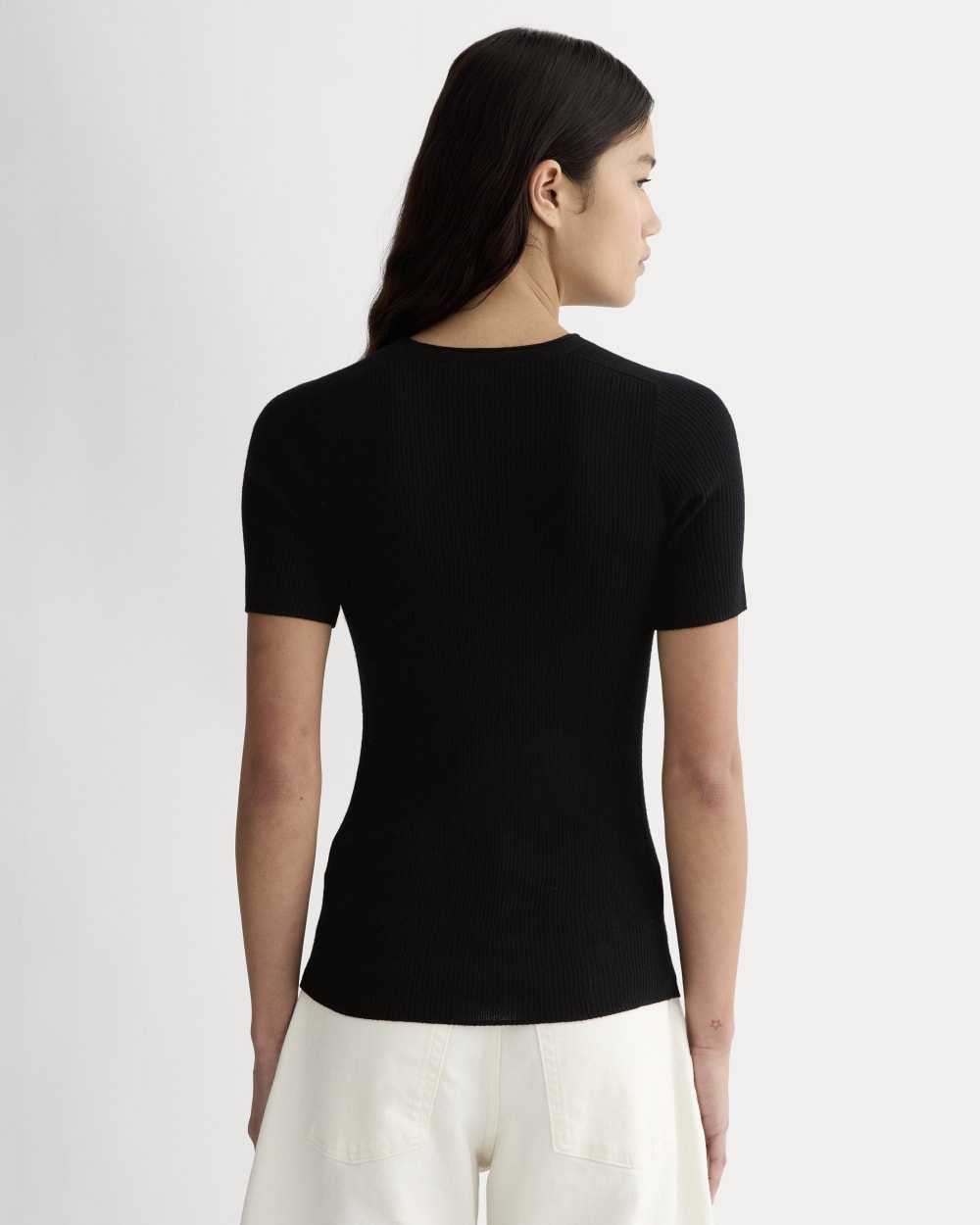 The Sweater Tee in Ultrasoft Merino | Black - Image 5