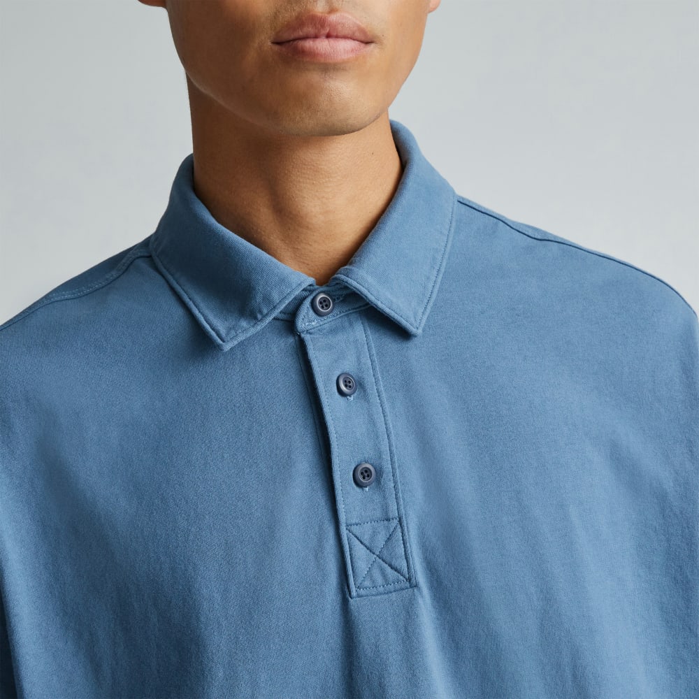 The Premium Weight Relaxed Polo | Bluefin - Image 4