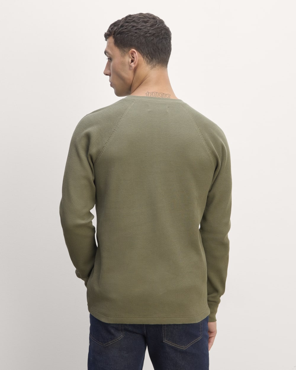 The Waffle Long-Sleeve Henley | Kalamata - Image 4