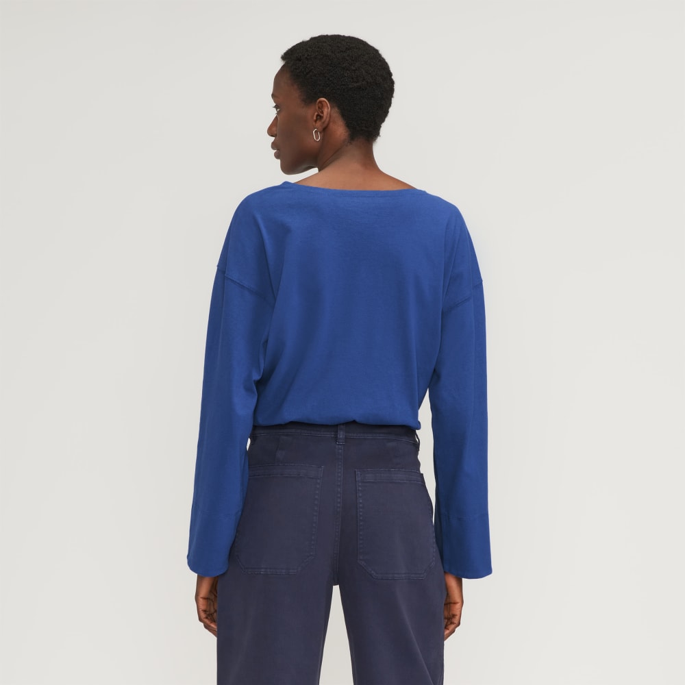 The Premium Weight Oversized Pocket Tee | Mazarine Blue - Image 3