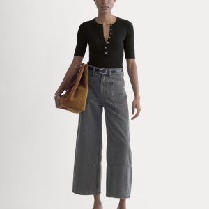 The Way-High® Gardener Cropped Jean | Washed Black