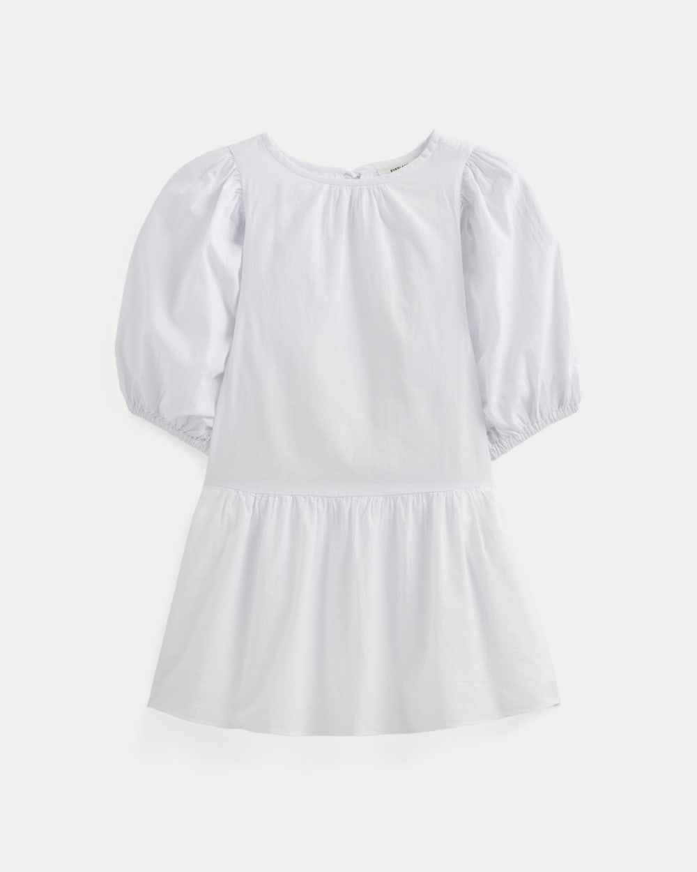 The Gauze Puff-Sleeve Mini Dress | White - Image 2
