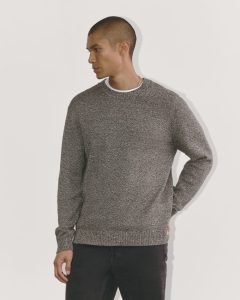 The Classic Sweater in Everyday Cotton | Canvas / Black Twist