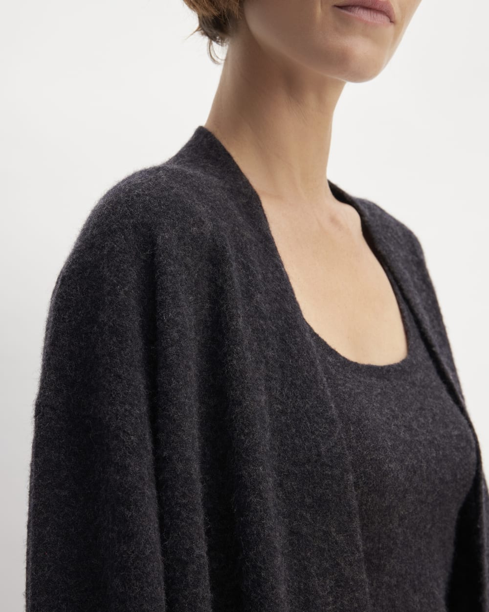 The Cozy-Stretch Long Cardigan | Charcoal - Image 4